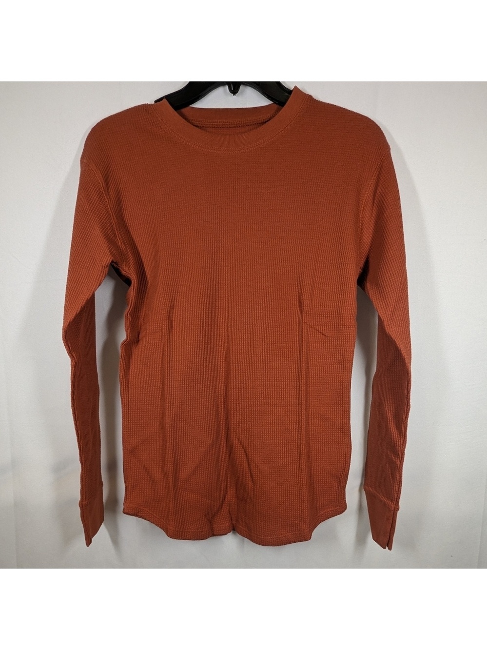 Time and Tru Womens Long Sleeve Crew Neck Relaxed Beige Thermal Tee Size XS NWOT